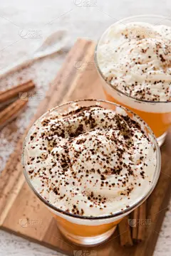 南瓜,鸡尾酒,生奶油,糖,非滑雪场地的滑雪,垂直画幅,褐色,素食,奶泡,奶昔