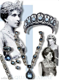西班牙王后维多利亚·尤金妮的，后来给了女儿，现在的造型和以前的不一样了