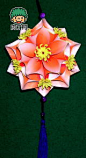 组合型折纸花球图解 传统五瓣花球的两种变化