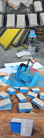 Handmade Blue Edged Design | #Business #Card #letterpress #creative #paper #bizcard #businesscard #corporate #design #visitenkarte #corporatedesign < found on www.behance.net pinned by www.BlickeDeeler.de | Have a look on www.LogoGestaltung-Hamburg.de