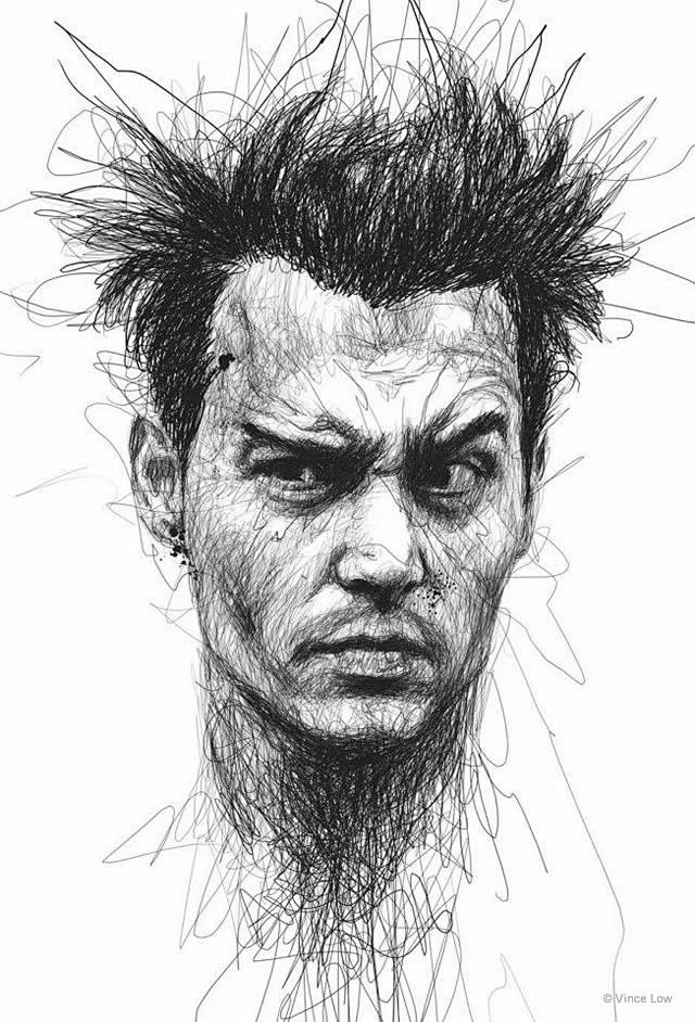 铅笔线稿插画创意设计