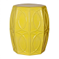 THE WELL APPOINTED HOUSE - Luxury Home Decor- Treillage Ceramic Garden Stool in Citron : This lovely ceramic garden stool features a treillage design with a citron glossy glaze finish. It measures 14” X 15” X 18”H. This elegant garden stool can be used to