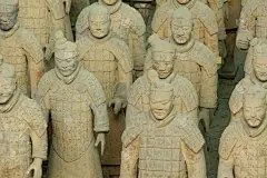赤土陶器,勇士,秦始皇陵景区,西安,陕西省,陵墓,旅游目的地,水平画幅,雕塑