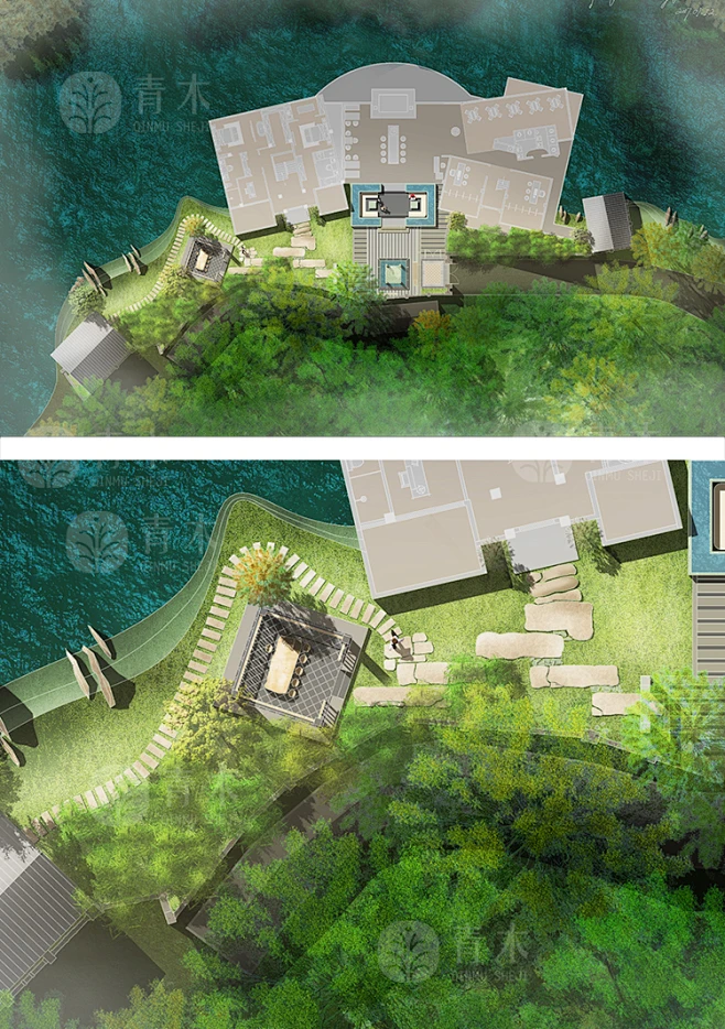 PS17-建筑景观PSD彩平园林景观设计小清新PS总平面图植物分层素材-淘宝网-花瓣网