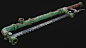 Makeshift Sword (Re-Textured), Jim Naraha : I wanted to re-texture one of my old assets to practice some new texturing workflows. I picked this makeshift pipe sword I made a while ago using Paul Bradley's concept art for the game Rust.
The new texture res