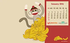 2016年1月份月历壁纸46464_月历壁纸_卡通插画类_图库壁纸_联盟素材