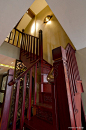 2013中式风格复式室内红木楼梯扶手
