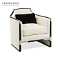 卓梵高端定制美式新中式客厅家具实木布艺单/双/三人沙发多人沙发-淘宝网