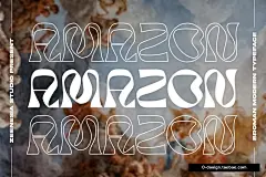 Broman复古潮流酸性逆反差潮牌logo文创海报标题迷幻艺术英文字体
