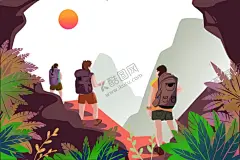 旅游爬山插画 【酷图网】国庆插画,旅游插画,爬山插画,矢量插画,古风手绘,卡通人物插画,手绘插画卡通,旅游插画海报,国庆节插画,手绘山水插画,手绘卡通,人物插画,国庆中秋插画,国庆节画
