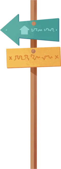 二十四节气小场景插画B-路标