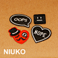 NIUKO 布贴 爱心形字母表情萌精致牛仔卡通贴DIY破洞贴布标贴辅料-淘宝网