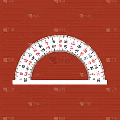 半圆形,尺,分离着色,厘米,测量工具,几何形状,准确,图像,弯曲,教育