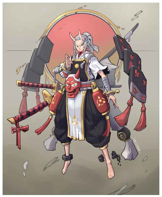 鬼武士_GGAC-花瓣网