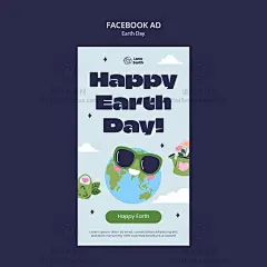 卡通可爱世界地球日保护环境儿童环保公益宣传插画海报ps设计素材-淘宝网