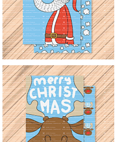 圣诞节手绘卡片矢量AI设计素材高清插画手帐麋鹿森女日系印刷X231-淘宝网