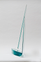 Ben Young - Starboard Tack : Laminated clear float glass with sterling silver fittings.
H 650 x W 520 x D 120mm.
[SOLD]