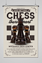 创意简约国际象棋海报