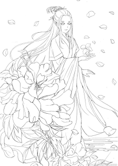 com[新手练习线稿]古风线稿集ii[48p]沛上采集到古风参考采集weibo.