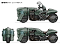 Shinra Military Bike Concept Artwork from Final Fantasy VII Remake