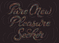 Pure New Pleasure Seeker : Self initiated typographic project inspired by the Moloko song 'Pure Pleasure Seeker'.