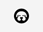 sdog dog head logo mark