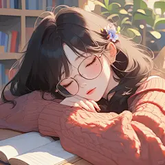 AI插画个人头像|阳光下休憩女孩形象绘 - 小红书