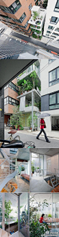 日本设计师 Ryue Nishizawa 在东京设计了一个8×4米的花园宅子，可以看到它没有一个真正的墙壁，由花瓶、花盆、混凝土长凳、有机玻璃栏杆组成，高窗户窗帘形成内外的边界，整体的支撑力很强大！再加上丰富的绿植，让业主拥有了一处闹中取静的城市绿洲。