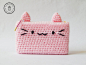 3DS XL Case - 3DS Case - Kitty 3DS - Crochet Cozy - Crochet 3DS Case - Kitty Case - Cat Case - Amigurumi Cat Cozy - Kawaii 3DS Case