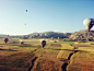 热气球降落的专用田野。 - 卡帕多奇亚 土耳其 - 面包旅行