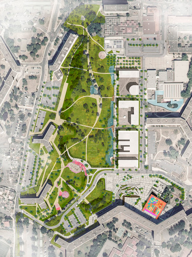 城市公园景观规划设计平面图