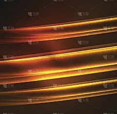 能量线，黑暗中的发光波，矢量抽象背景