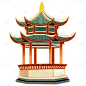 亭子中国风中秋节元素贴纸