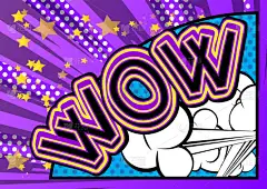 漫画书在明亮的抽象背景上的文字效果。以复古流行艺术风格描绘的矢量卡通画.漫画文本音效.