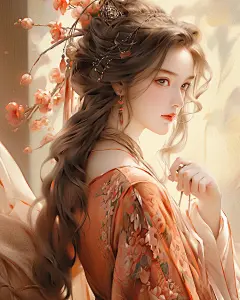 AI国风人物插画素材 卡通动漫角色绘画临摹图 游戏原画概念设计-淘宝网