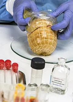 专家在实验室分析了被李斯特菌污染的肉馅，在西班牙引起的芽肿
