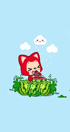阿狸吃西瓜