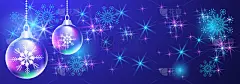 有雪花和烟花的圣诞舞会