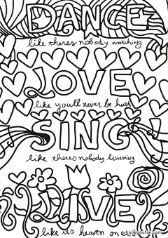 10张英语正能量谏言涂色图片免费下载-红豆饭小学生简笔画大全