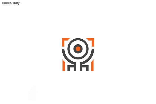 开心老头字体变形LOGO设计作品 [90...