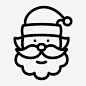 圣诞老人胡子圣诞图标 页面网页 平面电商 创意素材