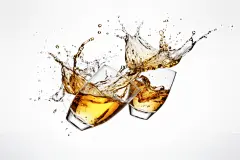 酒杯酒水玻璃酒精杯子酒水威士忌图片摄影图