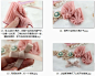 粉色褶皱雪纺水晶发夹的做法4