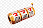 PSD online casino 3d slot machine on isolated background gambling concept design 3d rendering