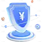 金融商务感3D立体毛玻璃金融元素素材