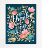 Midnight Garden Thank You Card