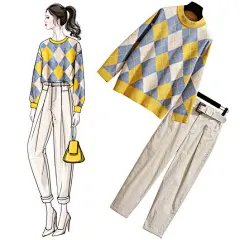 矮个子心机套装女秋冬季2018新款女神范网红两件套装俏皮冬装学生