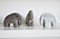 Stylistic shaped animal figure: Elephant : Tight stylistic shaped figure, which refer to archetypes.  All figures are handmade, so no two are alike.  This series consists of a number of animals.