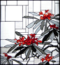 Stained glass panel "rhododendron (Rhododendron)": 