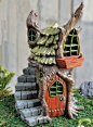 Amazon.com: Fiddlehead Fairy Garden Miniature Garden Stump House Patio, Lawn & Garden